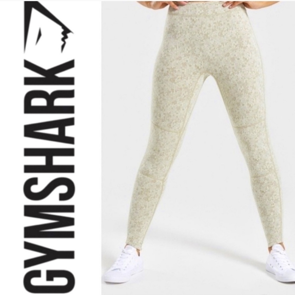 Gymshark fleur texture leggings xs green